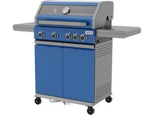 Grill gazowy itami 4+1, 14,5kw, z szybą, niebieski