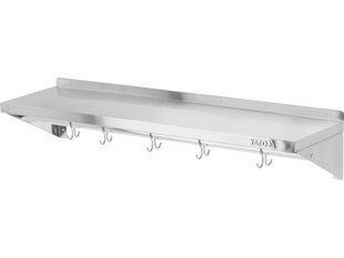 P&oacute;łka wisząca z rantem i haczykami pojedyncza 1000x300x180mm