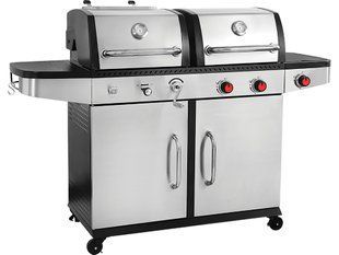 Grill otake 2w1, gazowy + węglowy, stal nierdzewna, 8,2kw