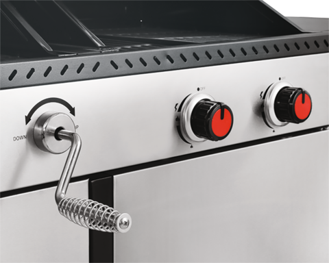 Grill otake 2w1, gazowy + węglowy, stal nierdzewna, 8,2kw