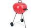 Grill węglowy okrągły 54cm czerwony