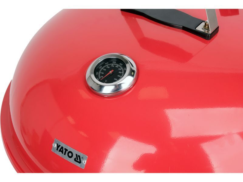 Grill węglowy okrągły 54cm czerwony