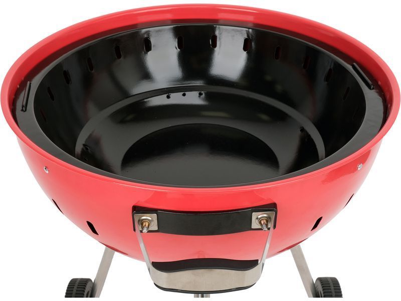 Grill węglowy okrągły 54cm czerwony