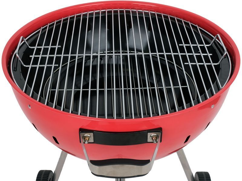 Grill węglowy okrągły 54cm czerwony