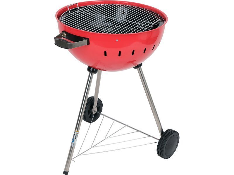 Grill węglowy okrągły 54cm czerwony