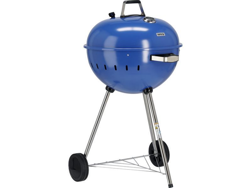 Grill węglowy okrągły 54cm niebieski
