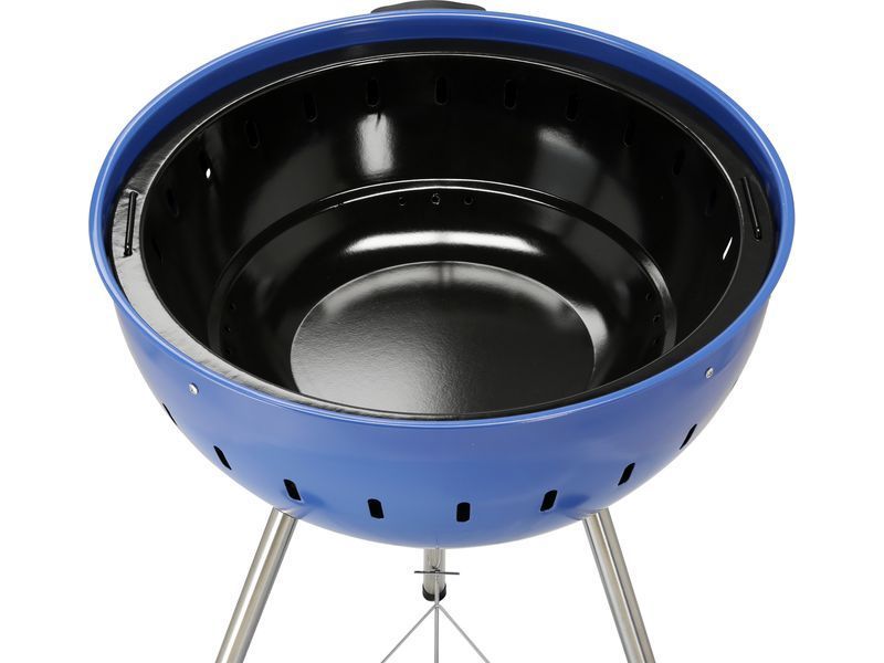 Grill węglowy okrągły 54cm niebieski