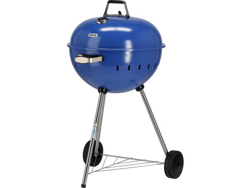 Grill węglowy okrągły 54cm niebieski