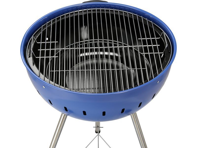 Grill węglowy okrągły 54cm niebieski