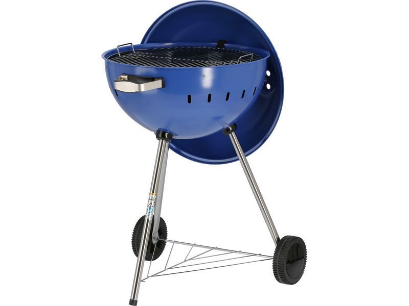 Grill węglowy okrągły 54cm niebieski