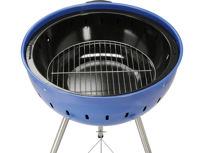 Grill węglowy okrągły 54cm niebieski