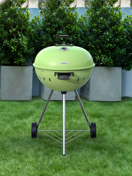 Grill węglowy okrągły 54cm zielony