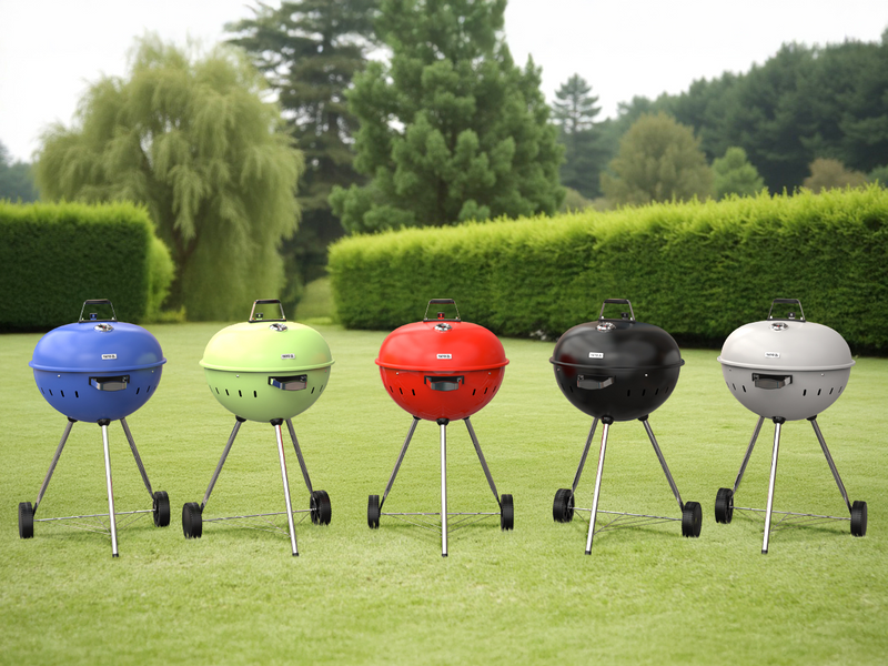 Grill węglowy okrągły 54cm zielony