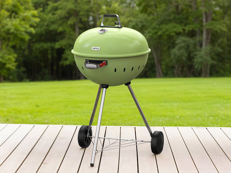 Grill węglowy okrągły 54cm zielony