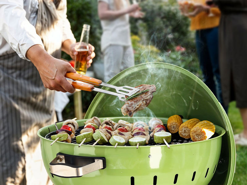 Grill węglowy okrągły 54cm zielony