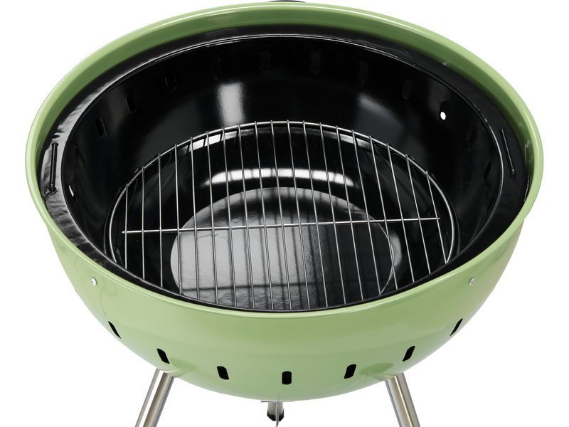 Grill węglowy okrągły 54cm zielony