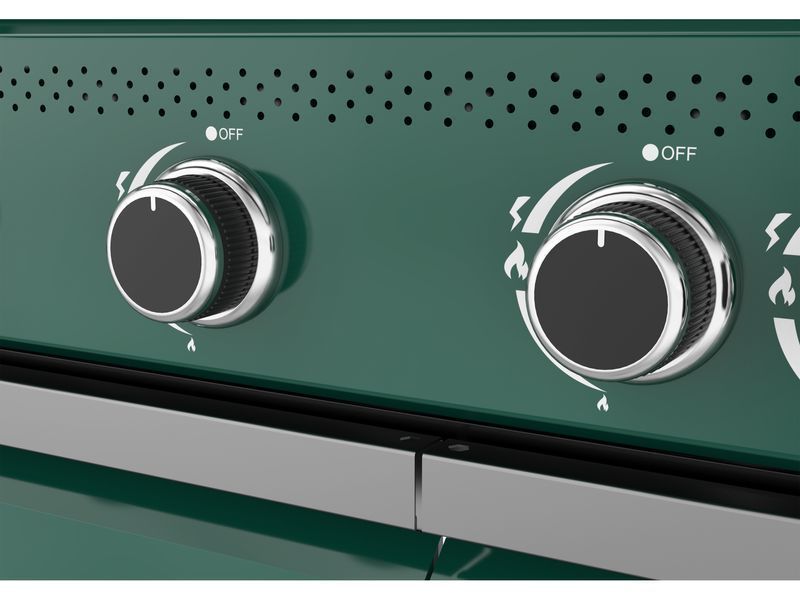 Grill gazowy itami 4+1, 14,5kw, z szybą, zielony