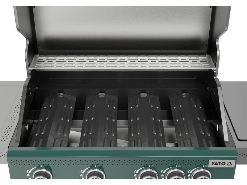 Grill gazowy itami 4+1, 14,5kw, z szybą, zielony