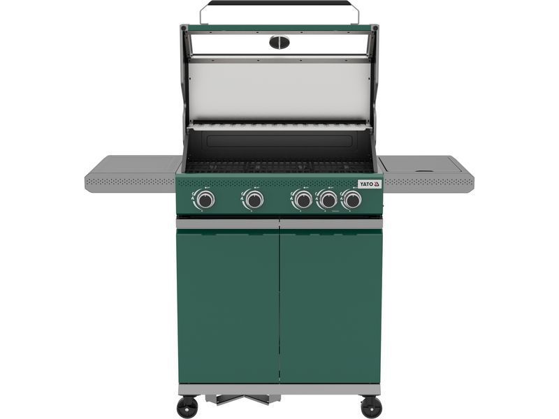 Grill gazowy itami 4+1, 14,5kw, z szybą, zielony