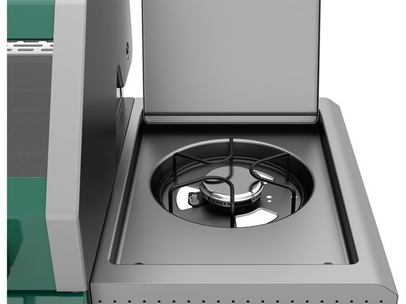 Grill gazowy itami 4+1, 14,5kw, z szybą, zielony