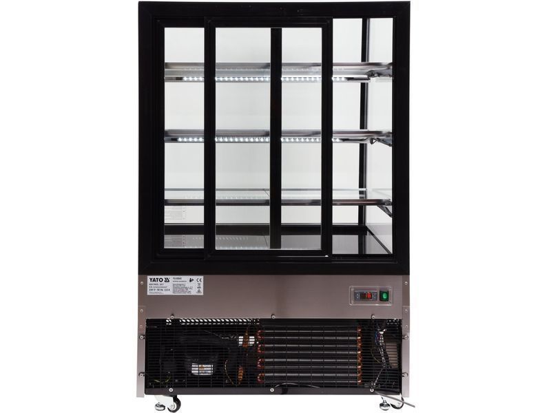 Witryna chłodnicza 500l 90x80x144 czarna