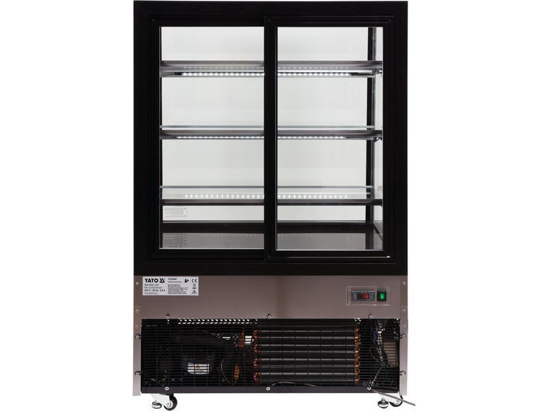 Witryna chłodnicza 500l 90x80x144 czarna