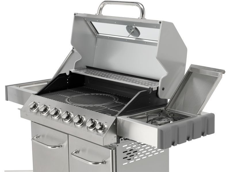 Grill gazowy itami 6+1 stal nierdzewna 20,5kw, z szybą
