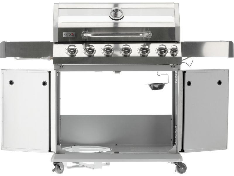 Grill gazowy itami 6+1 stal nierdzewna 20,5kw, z szybą