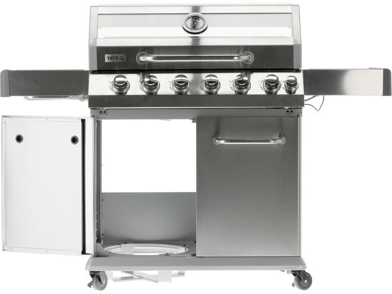 Grill gazowy itami 6+1 stal nierdzewna 20,5kw, z szybą