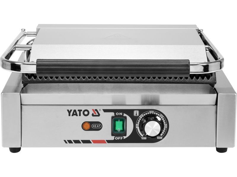 Elektryczny grill kontaktowy panini w pełni ryflowany 44cm 2,2kw