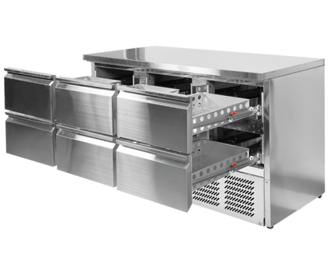 St&oacute;ł chłodniczy z 6 szufladami - linia 700