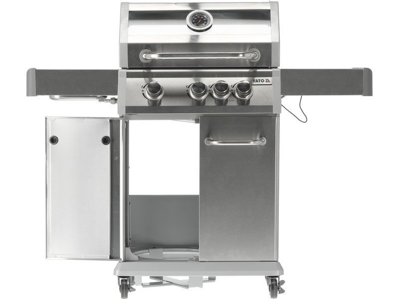 Grill gazowy itami 3+1 stal nierdzewna 11,5kw, z szybą