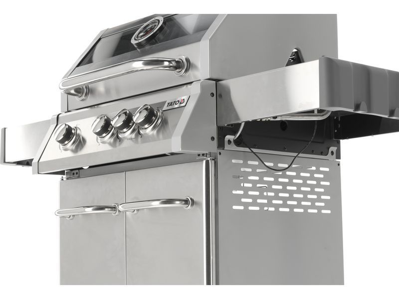 Grill gazowy itami 3+1 stal nierdzewna 11,5kw, z szybą