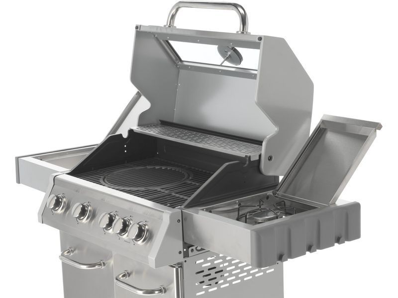 Grill gazowy itami 4+1 stal nierdzewna 14,2kw, z szybą