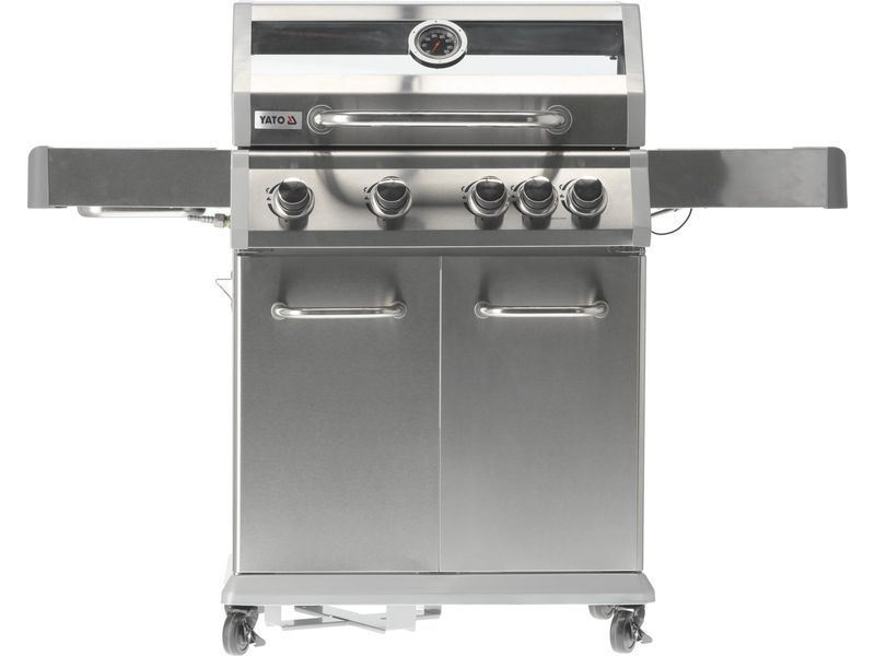 Grill gazowy itami 4+1 stal nierdzewna 14,2kw, z szybą