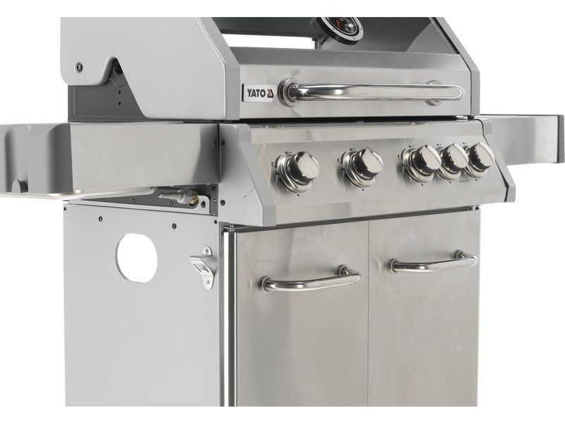 Grill gazowy itami 4+1 stal nierdzewna 14,2kw, z szybą