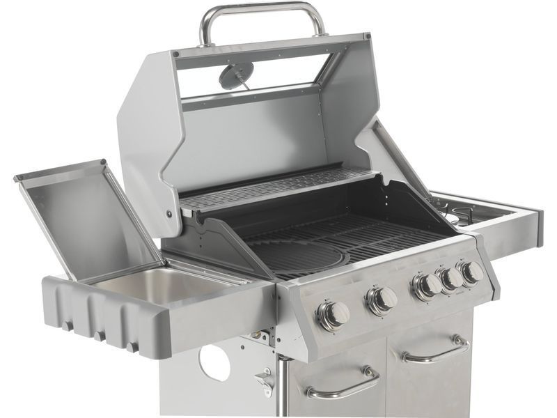 Grill gazowy itami 4+1 stal nierdzewna 14,2kw, z szybą