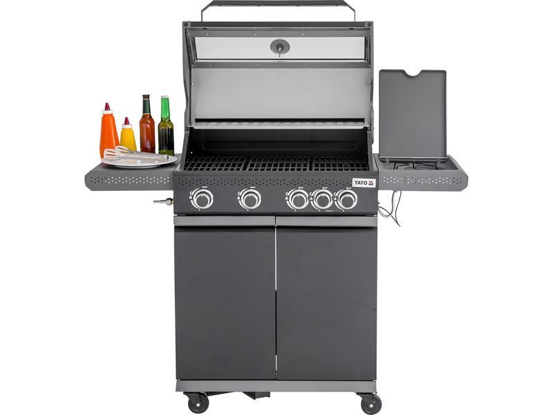 Grill gazowy okaya 4+1, 14,5kw, z szybą