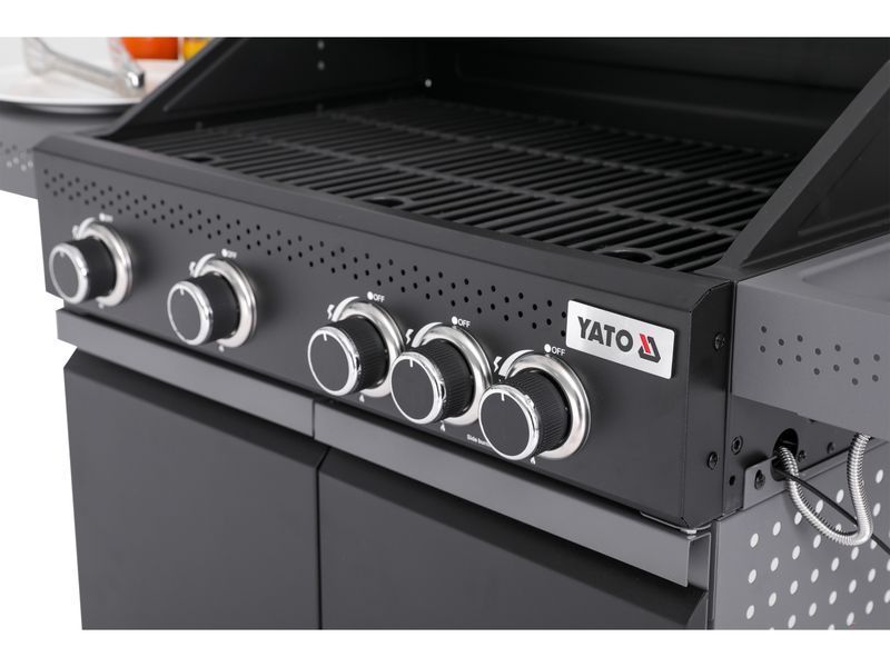 Grill gazowy okaya 4+1, 14,5kw, z szybą