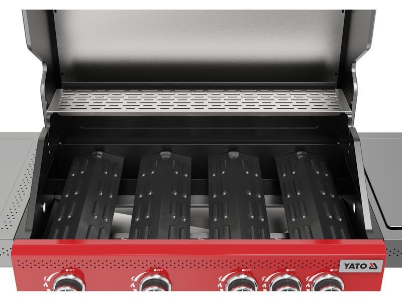 Grill gazowy itami 4+1, 14,5kw, czerwony