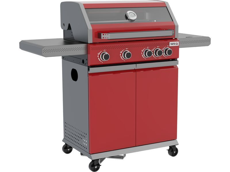 Grill gazowy itami 4+1, 14,5kw, czerwony