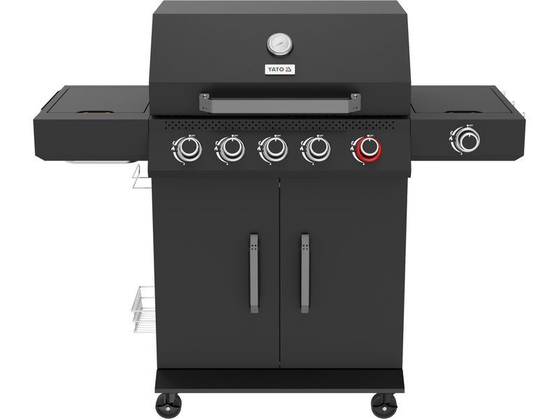 Grill gazowy yao 5+1 19kw czarny