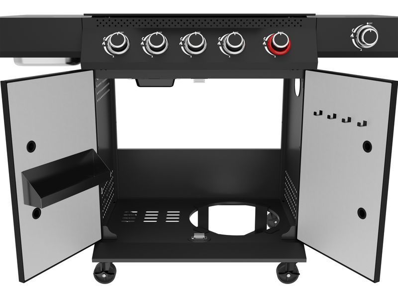 Grill gazowy yao 5+1 19kw czarny