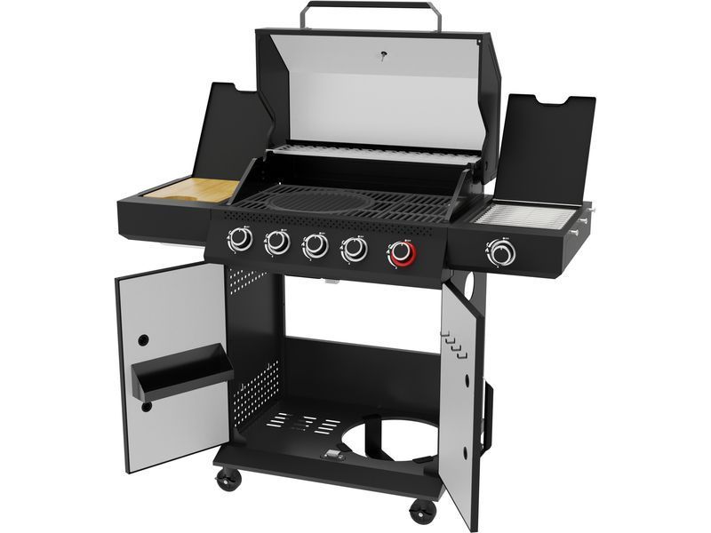 Grill gazowy yao 5+1 19kw czarny