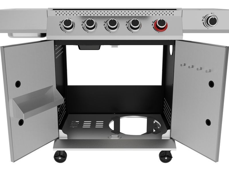 Grill gazowy yao 5+1 19kw stal nierdzewna