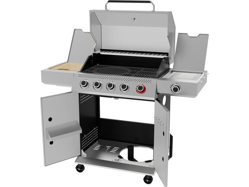 Grill gazowy yao 5+1 19kw stal nierdzewna