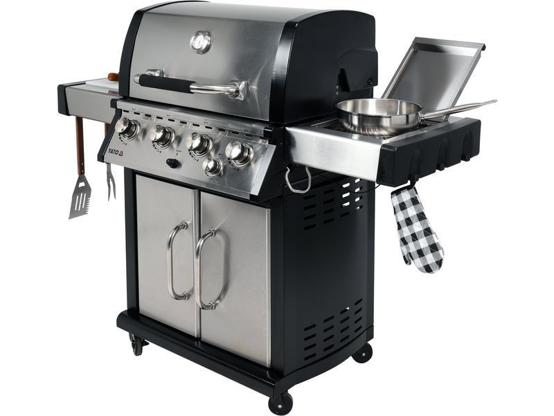 Grill gazowy yokate 4+1 stal nierdzewna 17,5kw