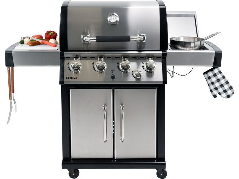 Grill gazowy yokate 4+1 stal nierdzewna 17,5kw