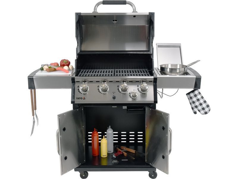 Grill gazowy yokate 4+1 stal nierdzewna 17,5kw